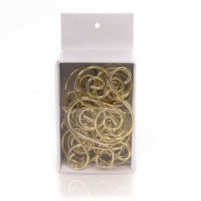 Northlight Club Pack of 40 Gold Christmas Ornament Hooks 1.75
