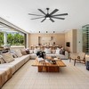Airsurfer 65/72-In Matte Black Ceiling Fan with Color-Changing LED Light, Black & Deep Walnut 8 Blades, Remote Included, Modern Silent DC Motor Design - 3 of 4