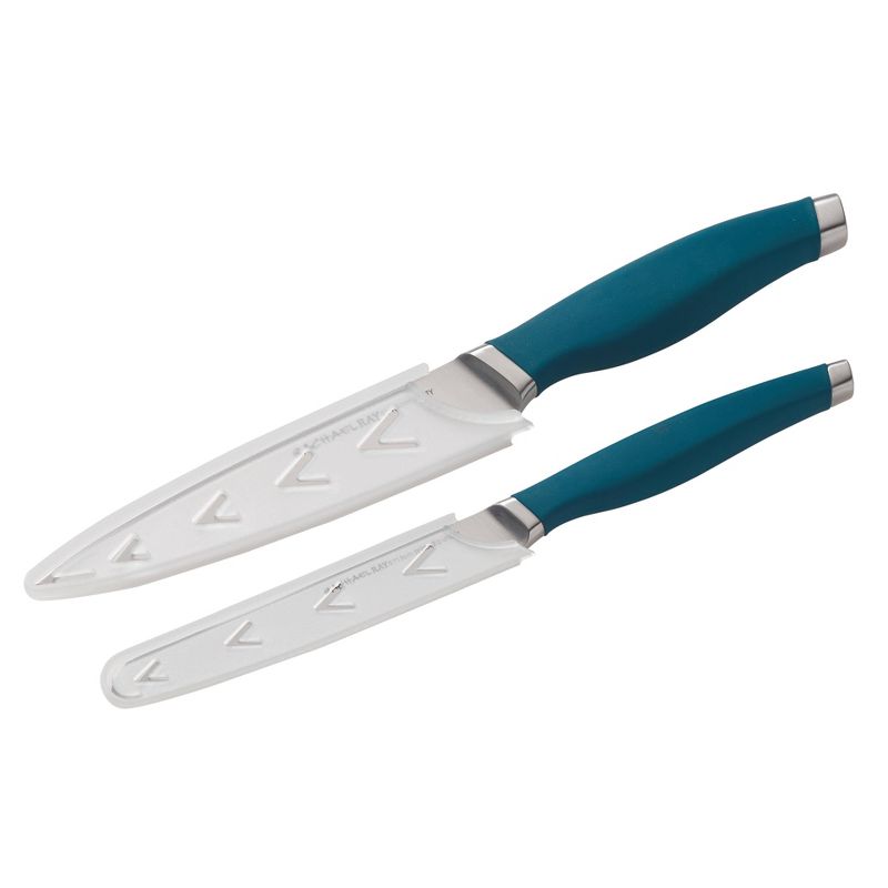 Rachael Ray 2pc Stainless Steel Utility Knife Set Teal, 3 of 6