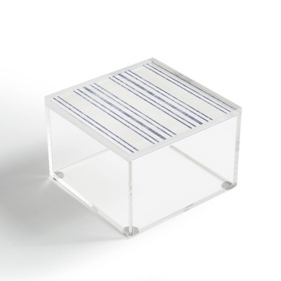 Holli Zollinger AEGEAN MULTI STRIPE 4" x 4" Acrylic Box - Deny Designs