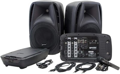 Gemini ES Series 10 600W 2-way passive Portable PA System - Black