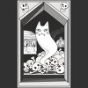 Boy's Design By Humans Ghost cat the Keeper of the Crypt By runcatrun T-Shirt - 2 of 2