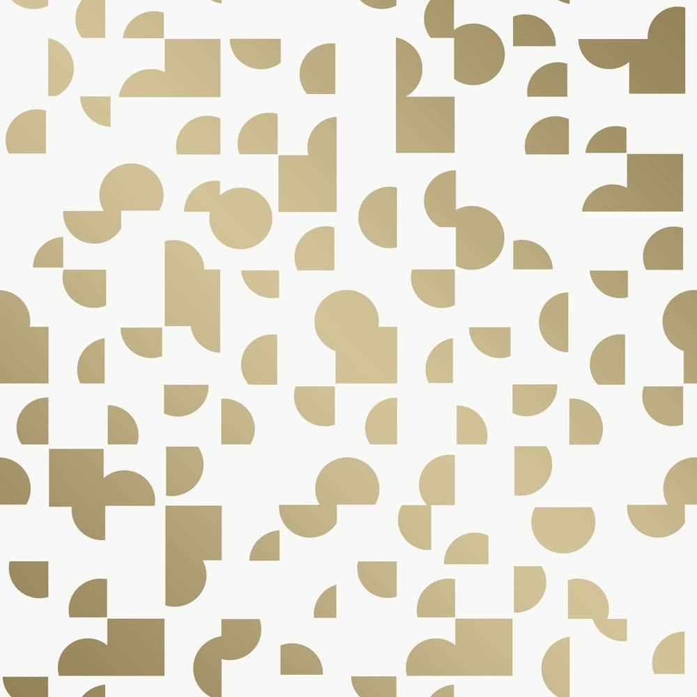 Photos - Wallpaper Tempaper & Co.® Mod Geo Removable Peel and Stick , Soiree Gold, 2