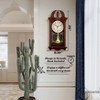 Clockswise Vintage Grandfather Wood-Looking Plastic Pendulum Decorative Battery-Operated Wall Clock - 2 of 4