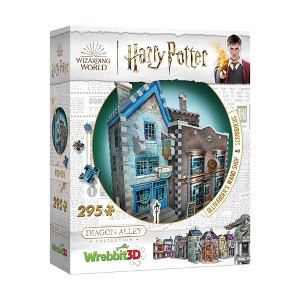 Harry Potter Diagon Alley Collection - Ollivander's Wand Shop & Scribbulus 3D Puzzle 295pc - 1 of 4