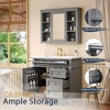 ModernLuxe 36'' Bathroom Vanity Set with Resin Sink, 2 Drawers & Tip-out Drawer, Mirror Cabinet with 6 Open Shelves - 4 of 4