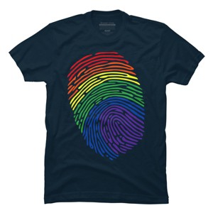 Adult Design By Humans Pride Fingerprint Rainbow Month By SummerFunnyT-Shirt - 1 of 2