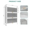 ZACHVO 2-Door Fluted Glass Pantry Cabinet, White: 3 Flip Doors, 4-Level Storage, Gold Accents - Dining, Living Room, Office - 2 of 4