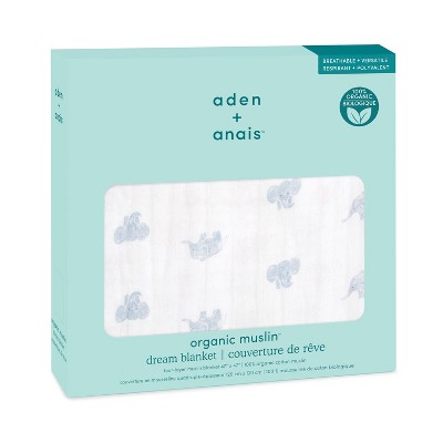 Organic Cotton Muslin Reversible Toddler Blanket, Animal Kingdom