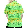 LA LEELA Women's Button Down Blouses Casual Summer Party Shirt V Neck Blouse Short Sleeve Tropical Vacation Dress Tee Hawaiian Shirts - 2 of 4