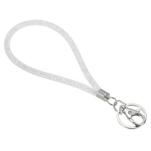 Unique Bargains Crystal ID Card Wristlet Bling Keychain Lanyards with Metal Clasp - 1 of 4