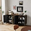 59.84" 4 Doors Vintage Sideboard ,Freestanding Sideboard Storage Cabinet Entryway Floor Cabinet - 2 of 4