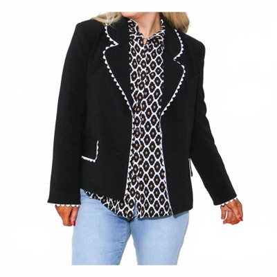 Women's Rickrack Edge Blazer - 2.7 AUGUST APPAREL