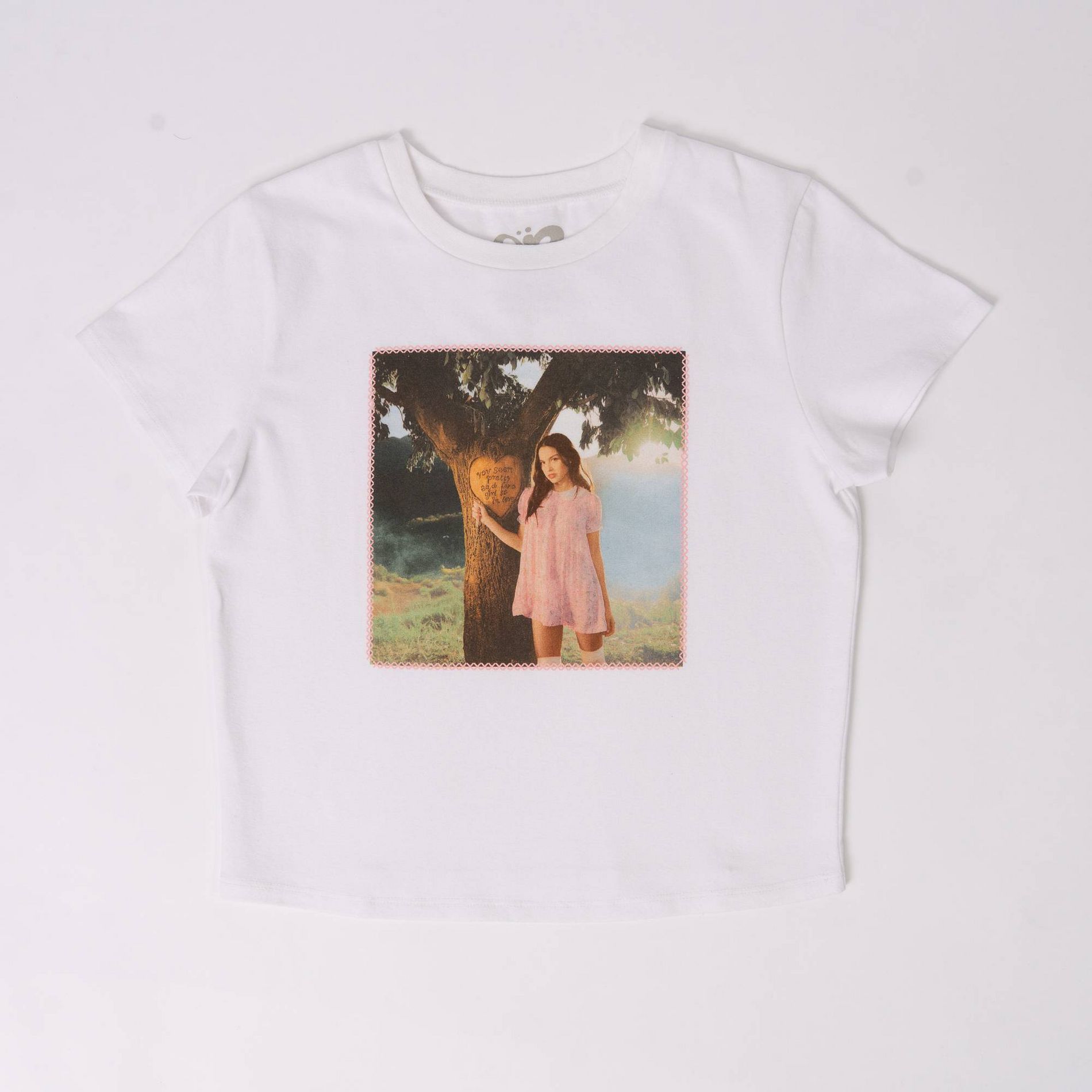 Women's Olivia Rodrigo Baby Short Sleeve Graphic T-Shirt - White
