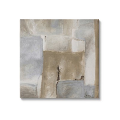 Stupell Industries Earthy Industrial Abstract Geometric Shapes Brown Tones Canvas Wall Art