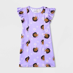 Girls' Disney Encanto Mirabel Adaptive Dress - Purple - 1 of 4