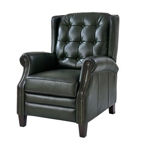 Silvia Genuine Leather Power Recliner with Solid Wood Legs|ARTFUL LIVING DESIGNS - 1 of 4