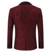 Men's Paisley Tuxedo Jacket Shawl Lapel One Button Suit Jacket Floral Blazer for Wedding Dinner Party Prom - 3 of 4