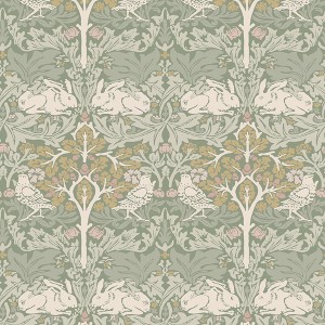 William Morris Brother Rabbit Sage Wallpaper - 1 of 4