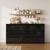 Large High Gloss Storage Cabinet, TV Stand, Media Dressers - 4 of 4
