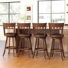 Tangkula 4PCS 30.5" Bar Height Chairs Swivel Bar Stools w/ Rubber Wood Frame - 4 of 4