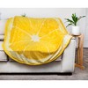 Toynk Lemon Slice Round Fleece Throw Blanket | 60 Inches - 3 of 4