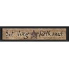 HomeRoots Sit Long Talk Much Black Framed Wall Art - 4 of 4