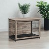 Modern Dog Crate Furniture , End Table, for Small Dogs up to 70 lb - Stylish Kennel with Removable Tray, Double Doors - 2 of 4