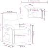 vidaXL Dark Gray Fabric Massage Recliner Chair - Manual Adjustable Lounge Armchair with Vibration - 3 of 4