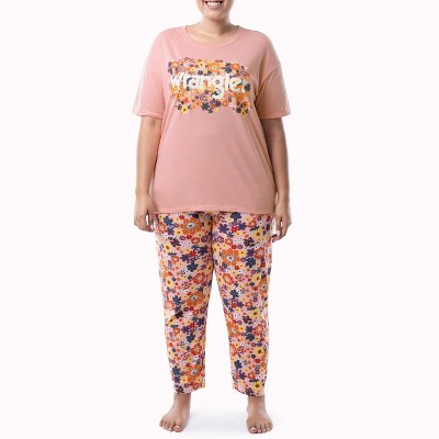 Wrangler Women's and Women's Plus Short Sleeve Pajama Set