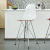 LeisureMod Cresco Mid Century Modern Acrylic Counter Height Barstool with Chrome Base – Ideal for Kitchens and Dining Rooms - 2 of 4