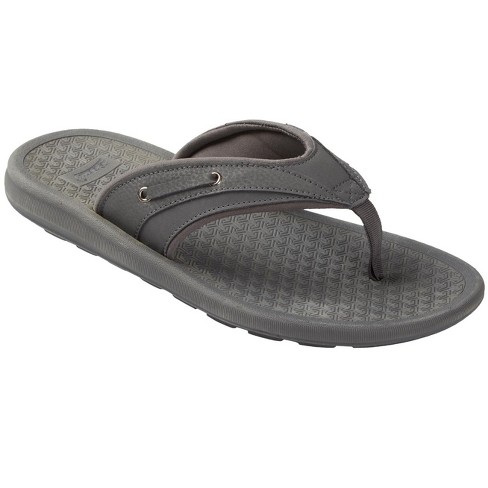 Ks Island By Kingsize Men's Wide Width ™ Flip Flops - Big - 16 W, Charcoal  Black : Target