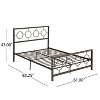 GDFStudio Anuta Queen Size Modern Iron Platform Bed Frame - 3 of 4
