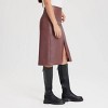 Women's Faux Leather Midi A-Line Skirt - Universal Thread™ - 3 of 4