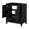 MAYEERTY 30" Bathroom Vanity without Sink Multi-functional Cabinet Doors Drawer Solid Frame MDF Black - 3 of 4