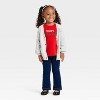 Toddler Girls' Holiday Relaxed Short Sleeve T-Shirt - Cat & Jack™ Medium Red - 4 of 4