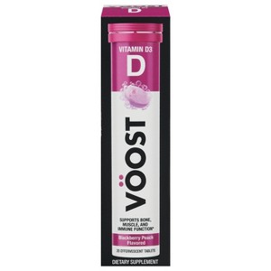 Voost Blackberry Peach Flavored Vitamin D3 20 Effervescent Tablets - 1 of 4