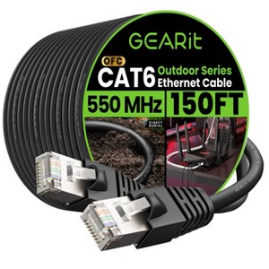 GEARit Cat6 Outdoor Ethernet Cable - 23AWG LLDPE Weatherproof Jacket S/FTP Direct Burial - 1 of 4