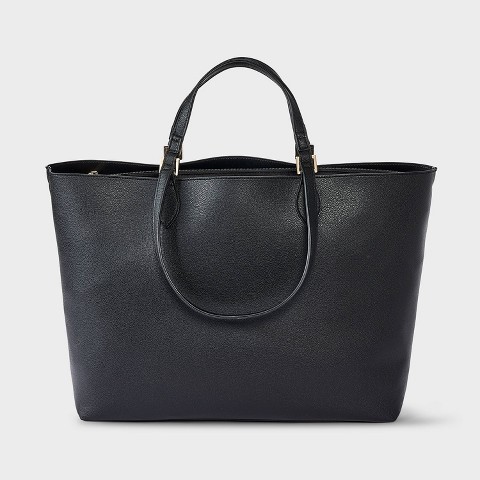 A New Day Dual Strap Triple Compartment Tote Bag - A New Day™ Black
