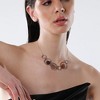 SOHI Women's Metallic Silver The Orb Collar Necklace - 4 of 4