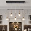 LNC Blobfish 5-Lights 32.5" Modern Cluster Kitchen Island Pendant  Lights, Polished Gold and Matte Black with Textured Glass Shades - 2 of 4