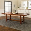 77" Wood Extendable Dining Table Distressed Dark Oak - Saracina Home: MDF, Seats 6, Removable Leaves - 3 of 4