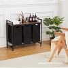 Laundry Hamper with Lid, Pull-Out Removable Basket Organisers/Storage Hanging Cupboard, Laundry Room, Bathroom, Bedroom, Hotel - 3 of 4