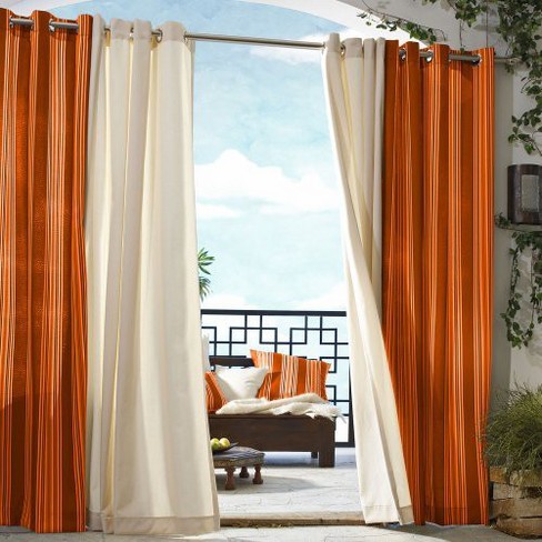 Outdoor Dcor Gazebo Stripe Indoor Outdoor Curtain Panel Rainbow