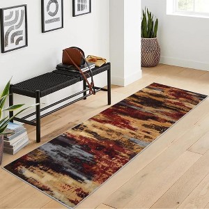Modern Abstract Area Rug Boho Rug Bedroom Office Dining Room Washable Area Rug - 1 of 4