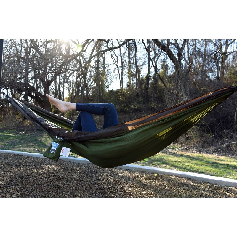 Equip 1Person Travel Hammock - Army Green/Sand Brown, 5 of 6