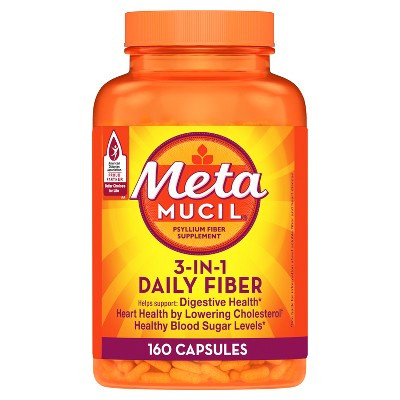 Metamucil Psyllium Fiber Supplement - Capsule - 160ct