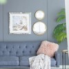 Vynxaria 15 in. Wx15 in. H Gold Round Mirror, Circle Mirror with Iron Frame for Living Room Bedroom Vanity Entryway Hallway - 3 of 4