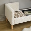 NicBex Modern Rectangular Corduroy Ottoman Bench with 2 Pillow,Wide Storage Ottoman for Living Room,Bedroom - 4 of 4