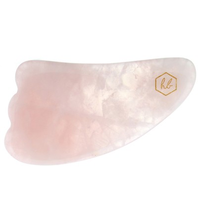 Honey Belle Rose Quartz Gua Sha, Natural Facial Lifting Tool, 1 Tool,